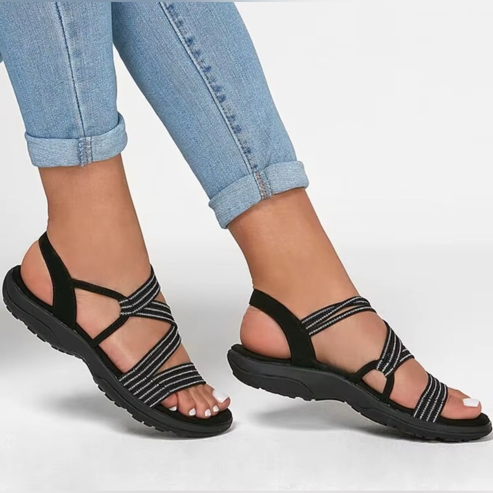 SKECHERS REGGAE STRAPPY WOMENS Sz 7 SANDALS
